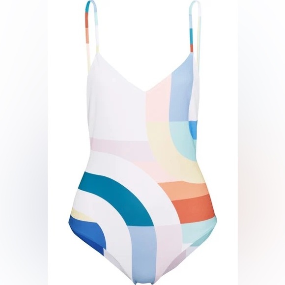 Mara Hoffman Meridian Classic One-Piece Colorblock Swimsuit XS - Picture 5 of 6